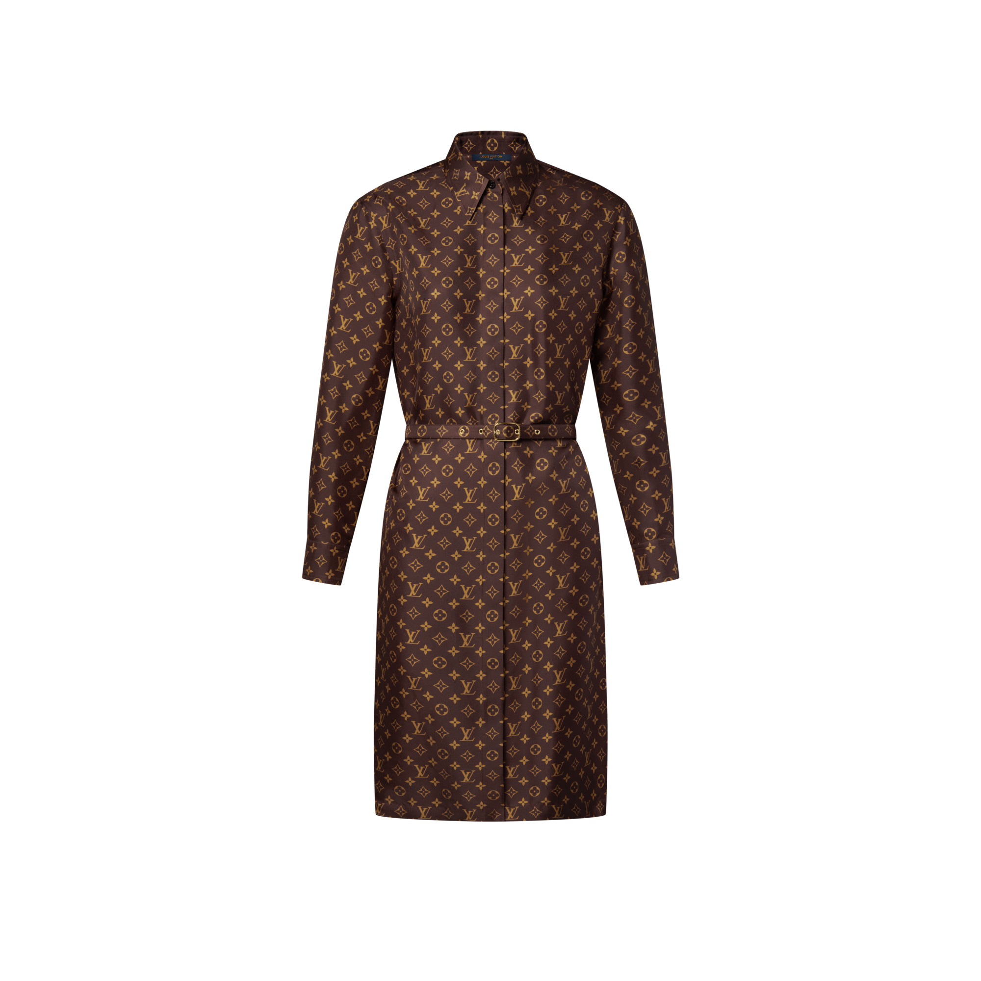 Monogram Silk Shirt Dress - Women - Ready-to-Wear | LOUIS VUITTON ®